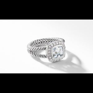 Petite Albion® Ring with White Topaz and Diamonds